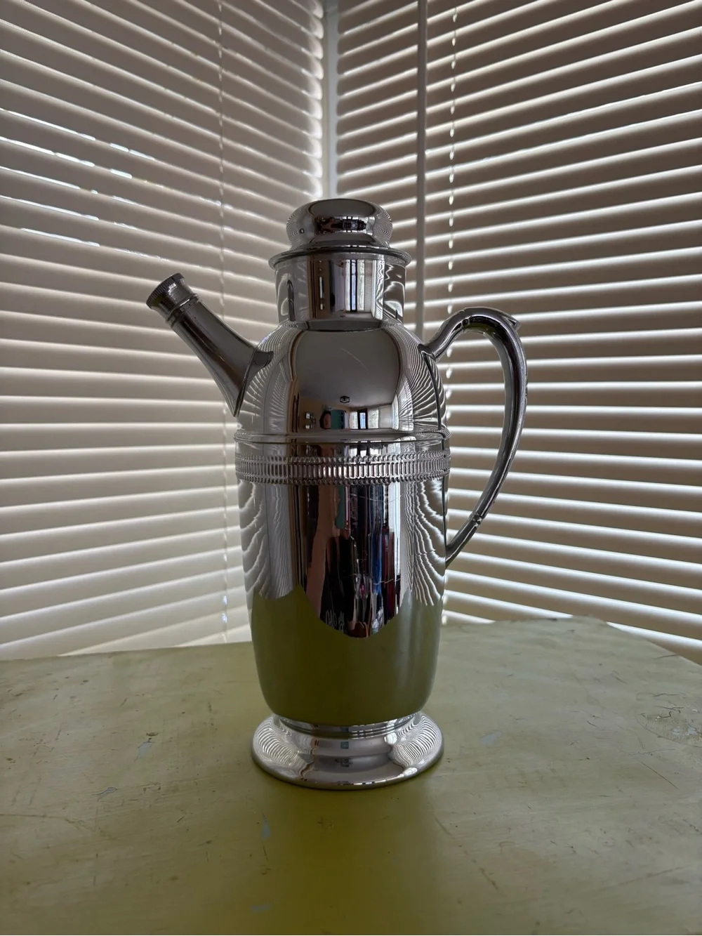 Continental Chrome Cocktail Shaker #3515 Barware Vintage Art Deco Classic